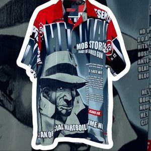 ⚡️2001 Retro RP55 jeansco Reynolds & Perry Mobster Hitman Button down Shirt⚡️